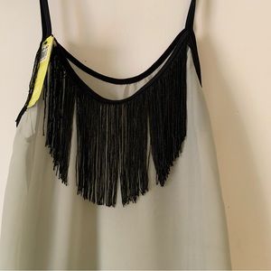 IRGUS.  Sheer beach coverup. Light pale green. Nice native trim on the s…